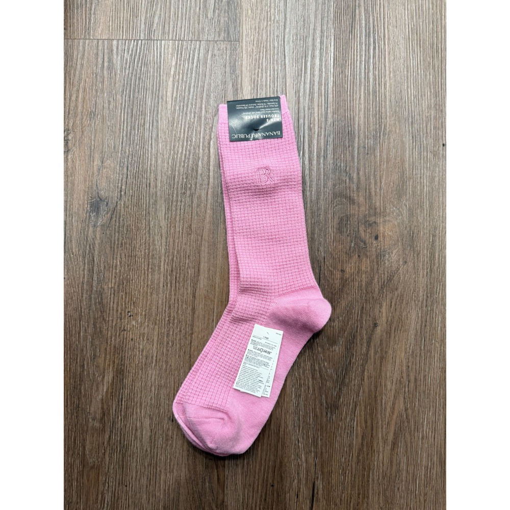 Banana Republic Mens Trouser Socks Light Pink Wool Blend Waffle Knit 809865-02-1